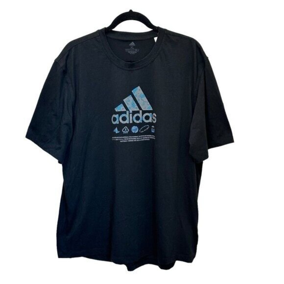 Adidas Prime Green Men's XL Recycled Sustainable Logo T-Shirt Graphic 3 Stripes - Picture 1 of 7